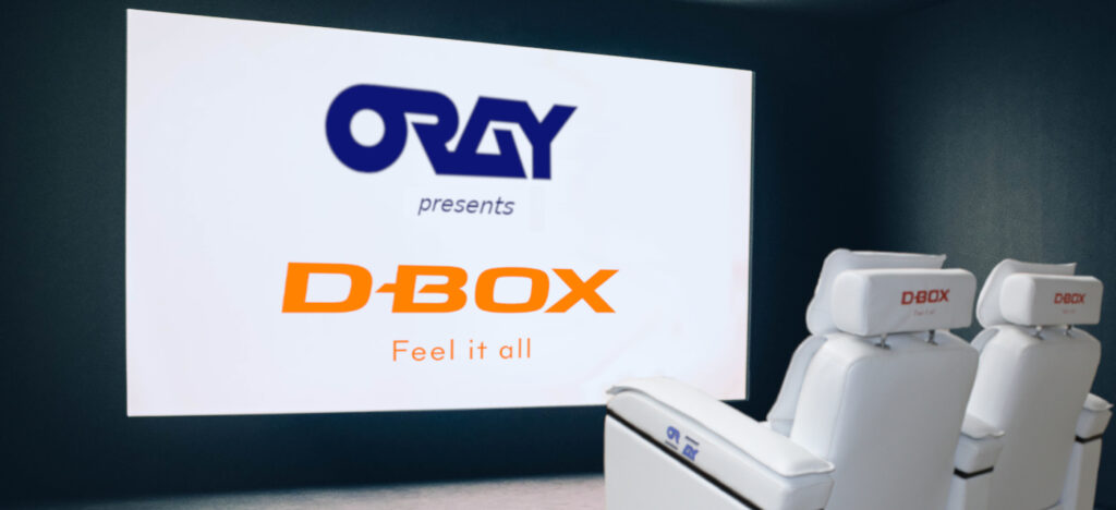 fauteuils home-cinéma ORAY équipés de l'expérience immersive Dbox