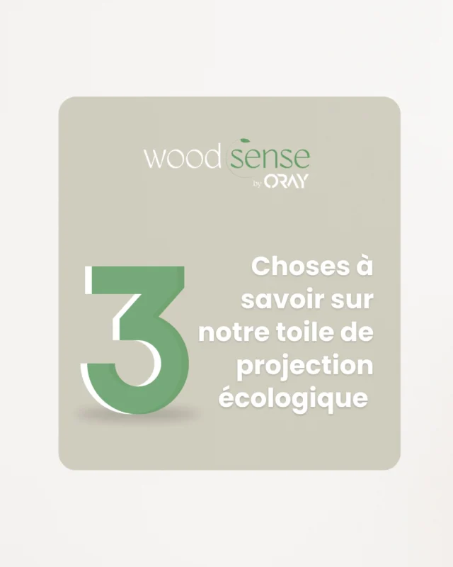 Psst, c’est la journée mondiale du recyclage ! ♻

Chez Oray, la gamme innovante de surfaces de projection, Woodsense® est conçue à partir d'ingrédients naturels et 100% recyclable. Grâce à la solution Biowood® de notre partenaire Barrisol®, nous allions performance et durabilité.

Profitez d'une expérience de projection exceptionnelle, tout en faisant un geste pour l'environnement.🌱

#SolutionsDurables 
 #RecycleDay #durabilité #sustainable #écologie