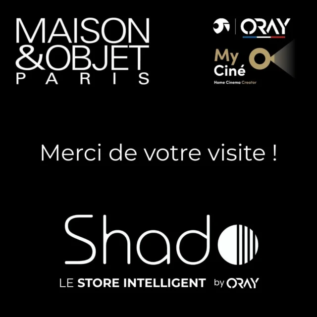 Pendant ces 5 jours intenses et riches en rencontres, nous avons eu le grand plaisir d’accueillir de nombreux visiteurs sur le stand de notre partenaire @MyCiné - Home Cinema Creator , au cœur du Hall 2. Cette édition a été une belle opportunité de présenter notre écran HC, ainsi que nos fauteuils POP habillés d’un tout nouveau tissu, au sein de la salle Orion 1 conçue par MyCiné. Nous avons également eu la joie de faire découvrir notre innovation ShadO, solution professionnelle de maîtrise de la lumière et de l’acoustique, motorisée, connectée, sur batterie, et adaptée à tous les espaces, présentée en conditions réelles. Les échanges, retours et discussions autour des usages et des projets ont été particulièrement enrichissants et inspirants. Un grand merci à MyCiné  pour cette collaboration, ainsi qu’à toutes celles et ceux qui sont venus à notre rencontre. 
#ShadO #ORAY #StoreIntelligent #MadeInFrance