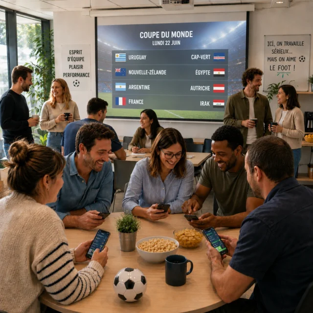 🚀 L’esprit d’entreprise, c’est aussi savoir partager des moments simples et fédérateurs !

À l’occasion de la Coupe du Monde, nos équipes se retrouvent autour d’un grand concours de pronostics. 📱⚽

Une bonne dose de convivialité en salle de pause, quelques débats passionnés sur les résultats à venir, et surtout beaucoup de bonne humeur entre collègues !

Ce soir, les Bleus disputent leur 2ᵉ match face à l’Irak. Les pronostics sont lancés… et la compétition fait déjà rage chez nous aussi !

🏆 Sandrine conserve sa première place ce matin, mais Quentin reste en embuscade ! Après un court passage en tête ce week-end, il a dû céder à nouveau le fauteuil de leader. L'écart est minime et chaque match peut encore tout changer. Une chose est sûre : chez nous aussi, le suspense est au rendez-vous ! 😄

Parce que la performance passe aussi par le plaisir de travailler ensemble, nous cultivons ces moments qui renforcent les liens et font vivre notre esprit d’équipe au quotidien.

#EspritDEquipe #Convivialité #VieDEntreprise #CoupeDuMonde #Pronostics #TeamBuilding #Football #QualitéDeVieAuTravail #Entreprise #CohésionDEquipe ⚽🏆
