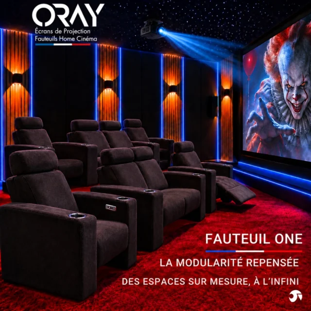 Que serait le plus terrifiant des films d'Halloween sans le confort absolu pour le savourer ? 🎃🛋️

Installez-vous confortablement dans votre fauteuil, ajustez l’inclinaison, éteignez les lumières… La séance va commencer.

Longtemps, concevoir une salle de projection privée ou un auditorium d'entreprise consistait à figer des rangées de sièges identiques. 

Aujourd'hui, l'espace doit s'adapter à l'usage, et non l'inverse.

La configuration sur mesure : du fauteuil Solo au Loveseat, en passant par le canapé, composez vos rangées selon vos envies.

La modularité : des accoudoirs partagés ou individuels pour s'adapter à chaque configuration.

Le confort individuel : chaque spectateur règle l'inclinaison de son dossier indépendamment des autres.

👉 Et vous, à quoi ressemblerait votre salle de cinéma idéale ? 🎬🍿

#ORAY #HomeCinema #CinemaChezSoi #FauteuilCinema #HomeTheater #CinemaPrive #ConfortAbsolu #SalleCinema #HalloweenMovieNight #MovieNight #Halloween
